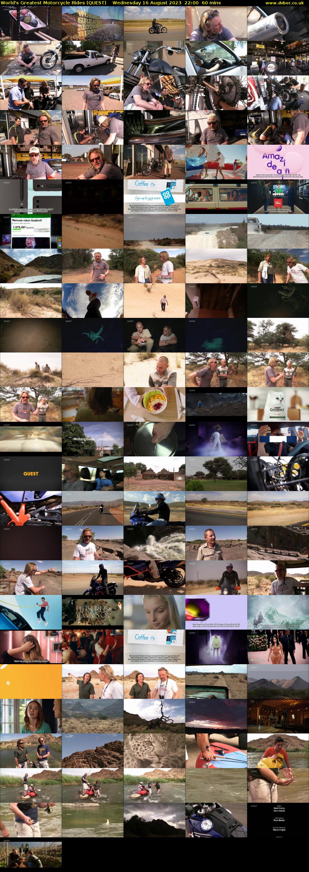 World's Greatest Motorcycle Rides (QUEST) Wednesday 16 August 2023 22:00 - 23:00