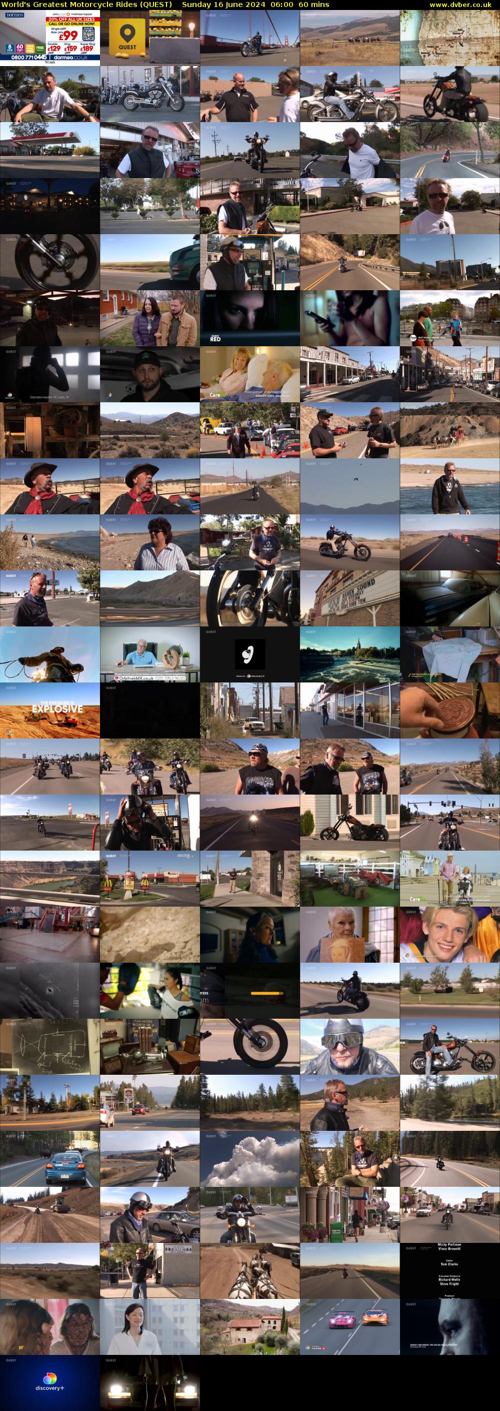 World's Greatest Motorcycle Rides (QUEST) Sunday 16 June 2024 06:00 - 07:00