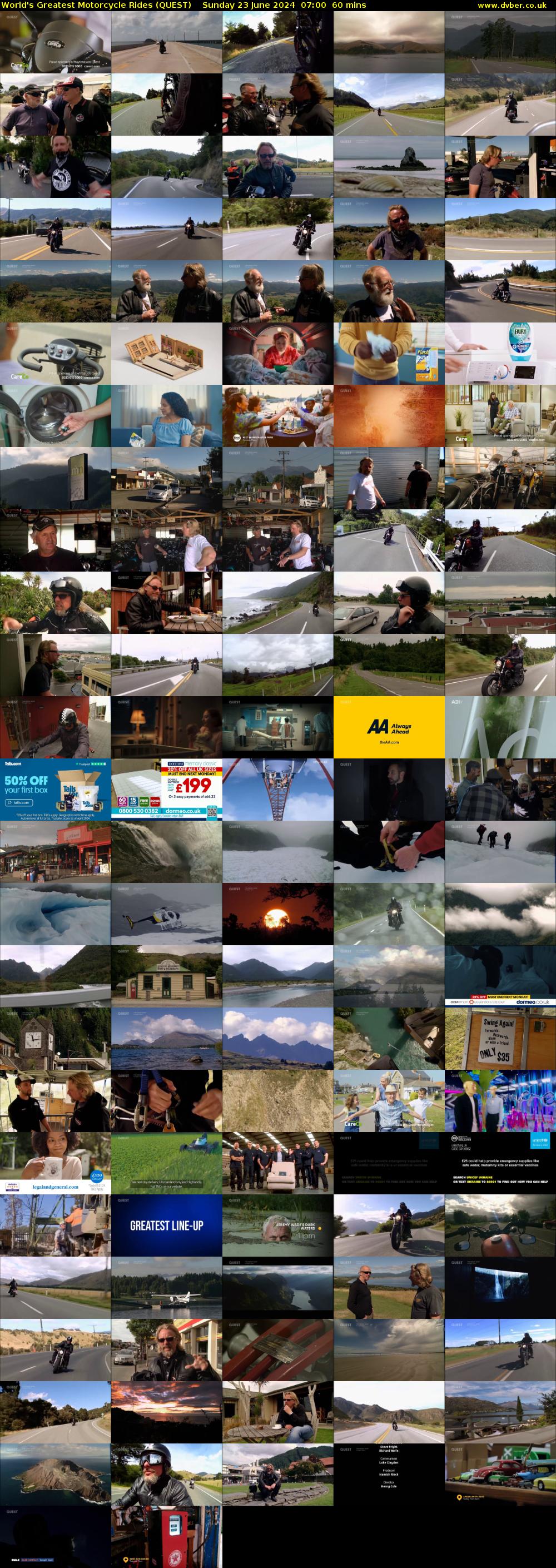 World's Greatest Motorcycle Rides (QUEST) Sunday 23 June 2024 07:00 - 08:00