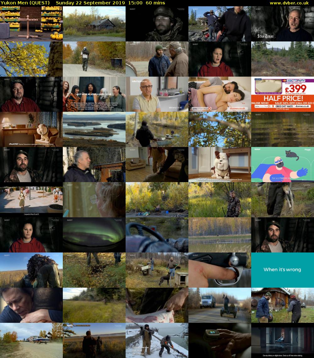 Yukon Men (QUEST) Sunday 22 September 2019 15:00 - 16:00