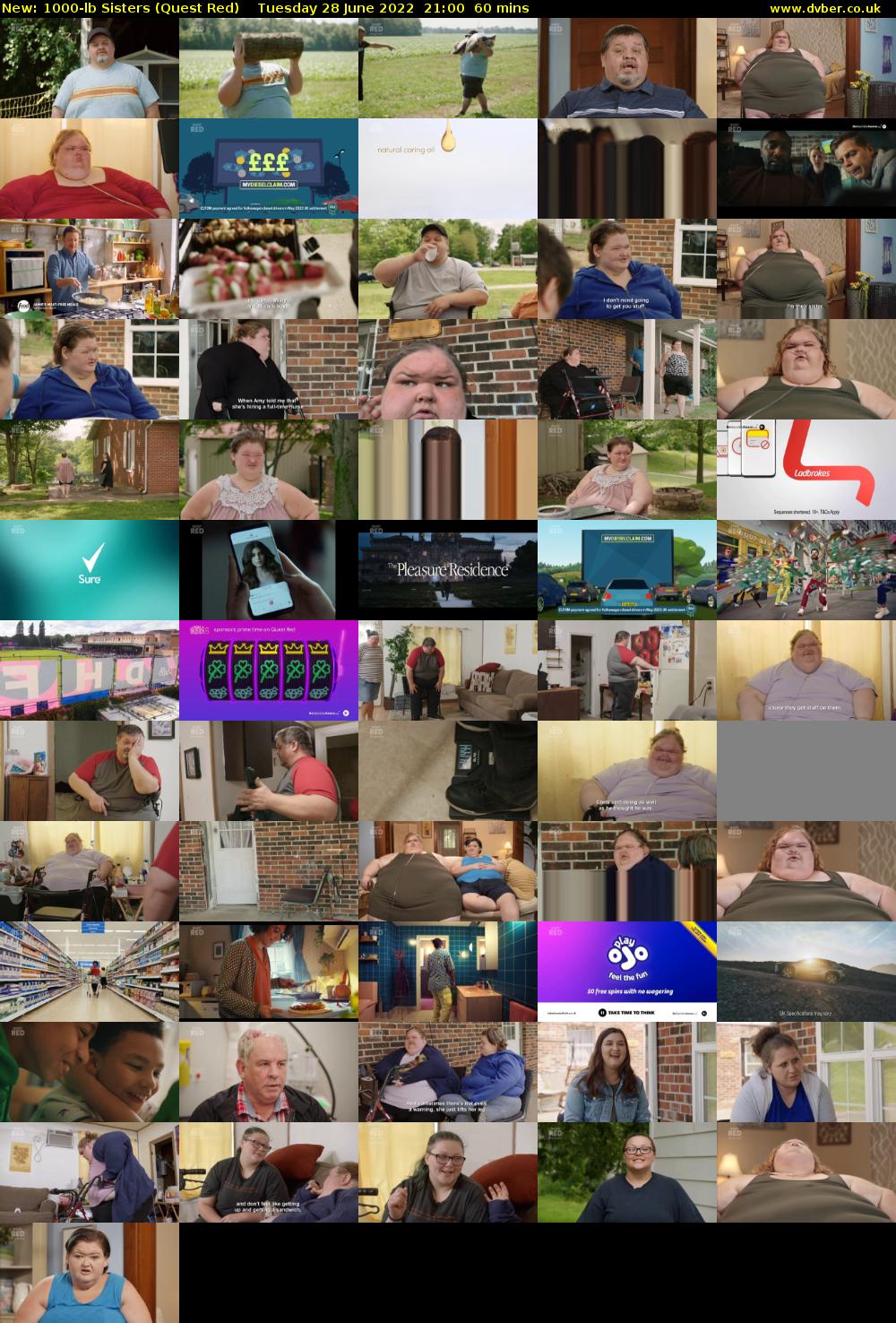 1000-lb Sisters (Quest Red) Tuesday 28 June 2022 21:00 - 22:00