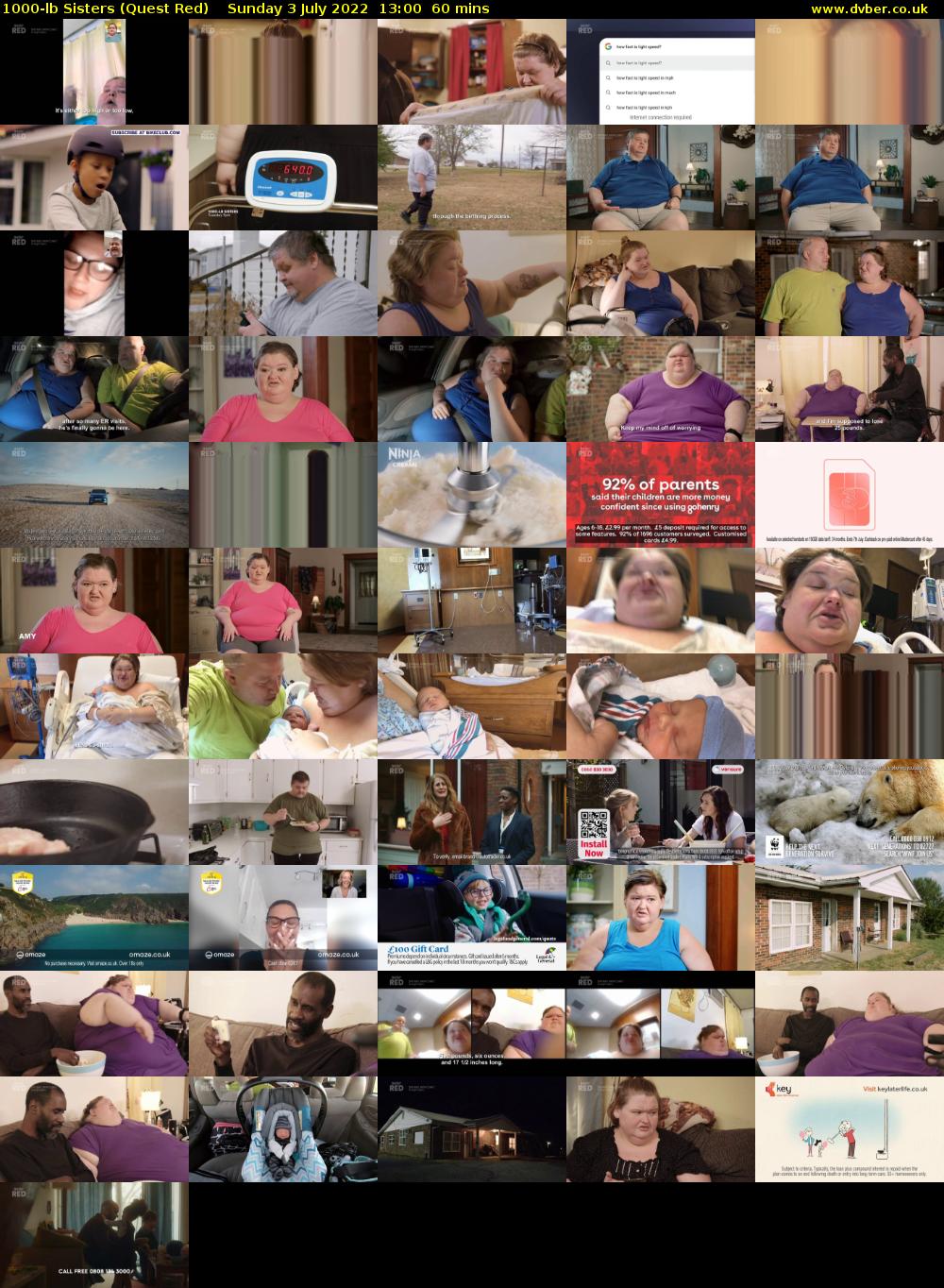 1000-lb Sisters (Quest Red) Sunday 3 July 2022 13:00 - 14:00