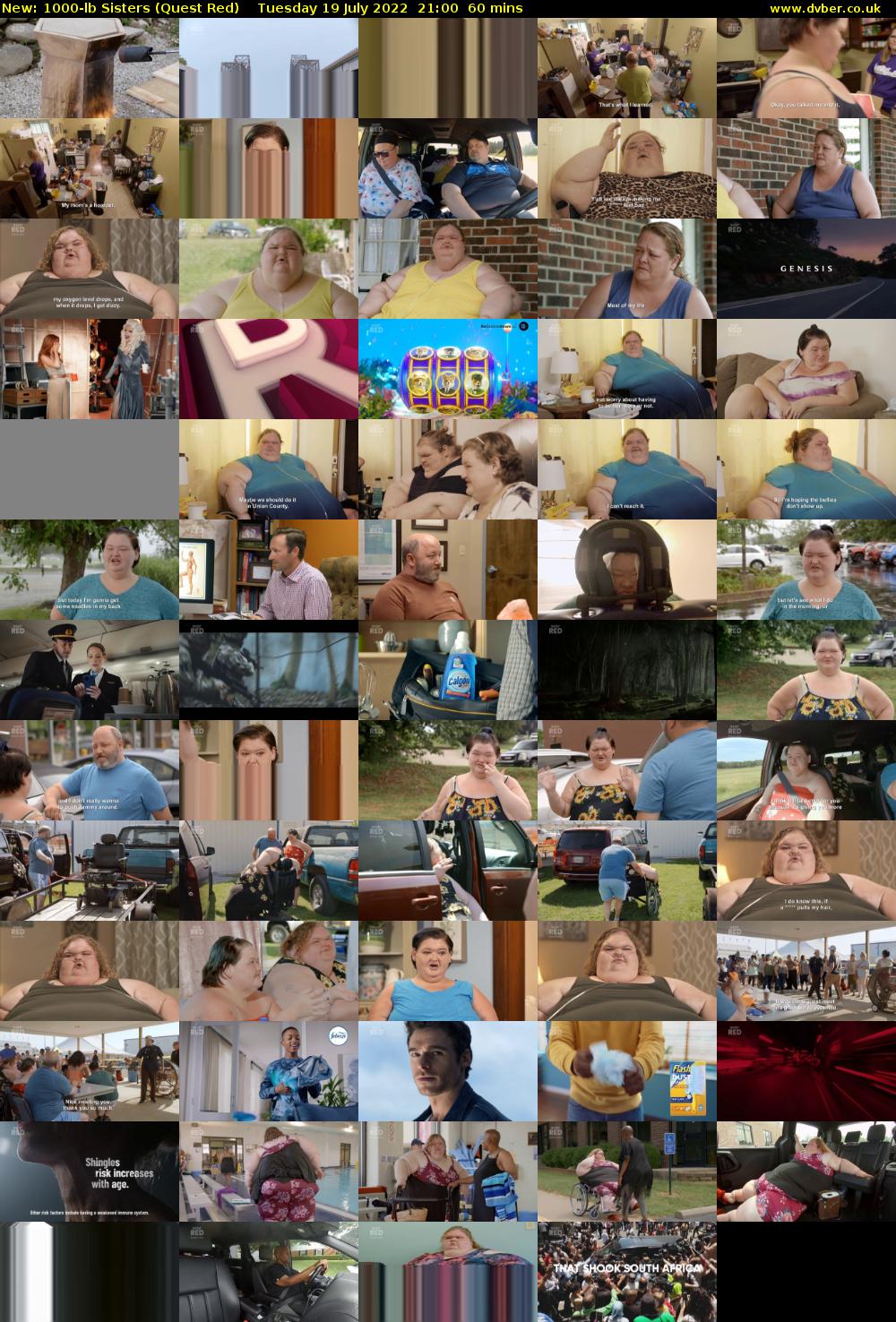 1000-lb Sisters (Quest Red) Tuesday 19 July 2022 21:00 - 22:00
