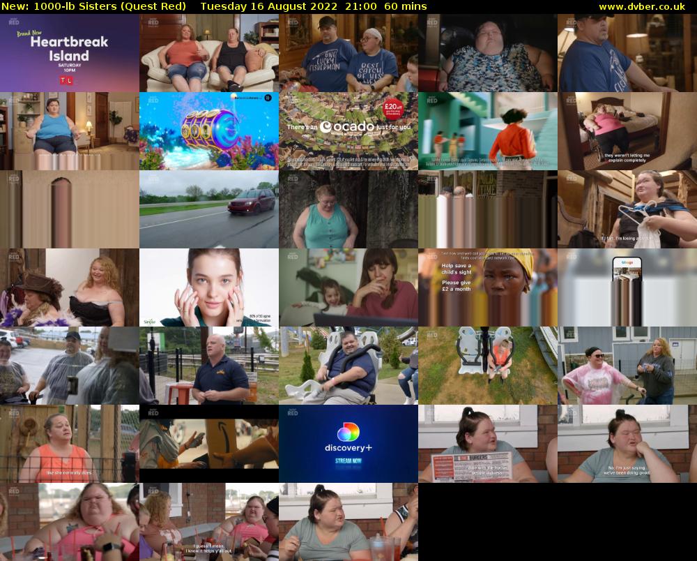 1000-lb Sisters (Quest Red) Tuesday 16 August 2022 21:00 - 22:00