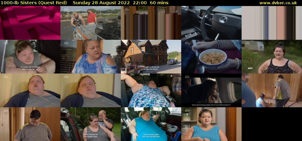 1000-lb Sisters (Quest Red) Sunday 28 August 2022 22:00 - 23:00