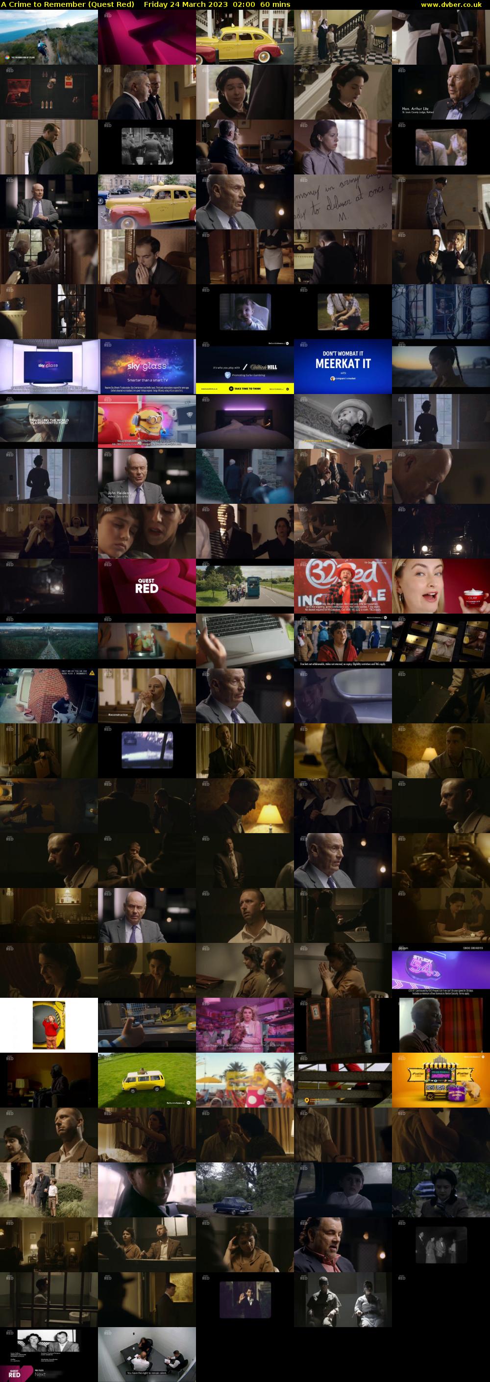 A Crime to Remember (Quest Red) Friday 24 March 2023 02:00 - 03:00
