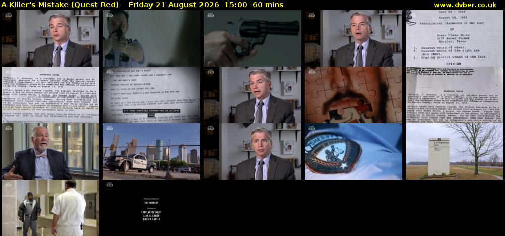 A Killer's Mistake (Quest Red) Friday 21 August 2026 15:00 - 16:00