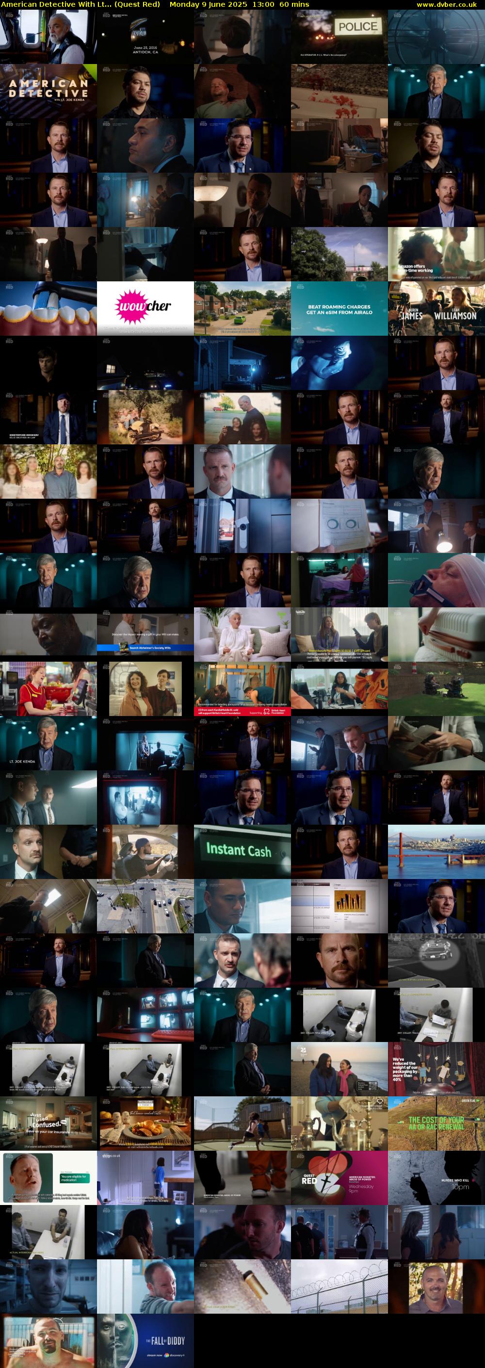 American Detective With Lt... (Quest Red) Monday 9 June 2025 13:00 - 14:00