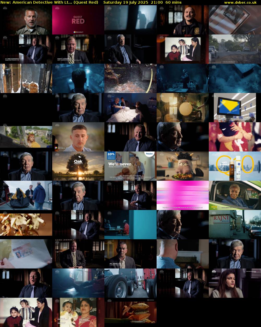 American Detective With Lt... (Quest Red) Saturday 19 July 2025 21:00 - 22:00