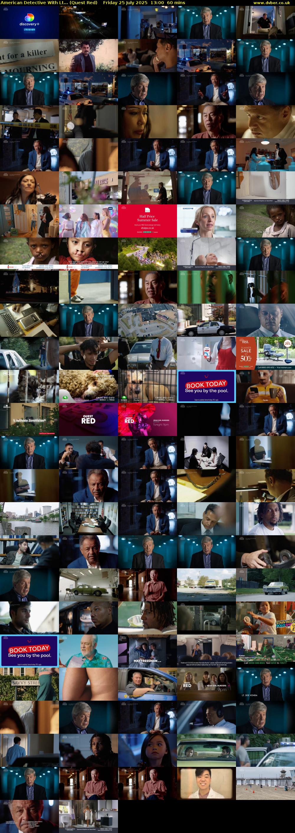 American Detective With Lt... (Quest Red) Friday 25 July 2025 13:00 - 14:00