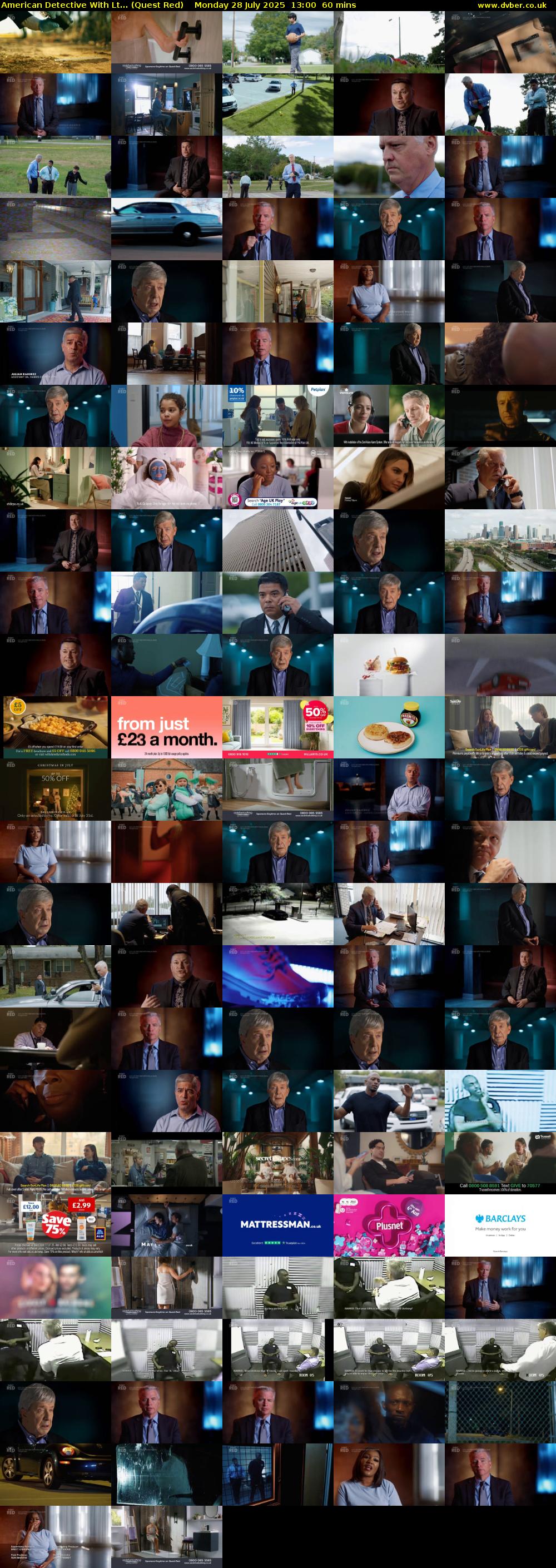 American Detective With Lt... (Quest Red) Monday 28 July 2025 13:00 - 14:00