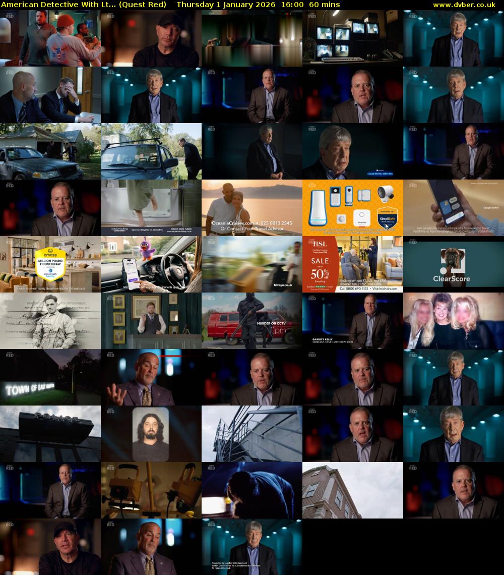 American Detective With Lt... (Quest Red) Thursday 1 January 2026 16:00 - 17:00