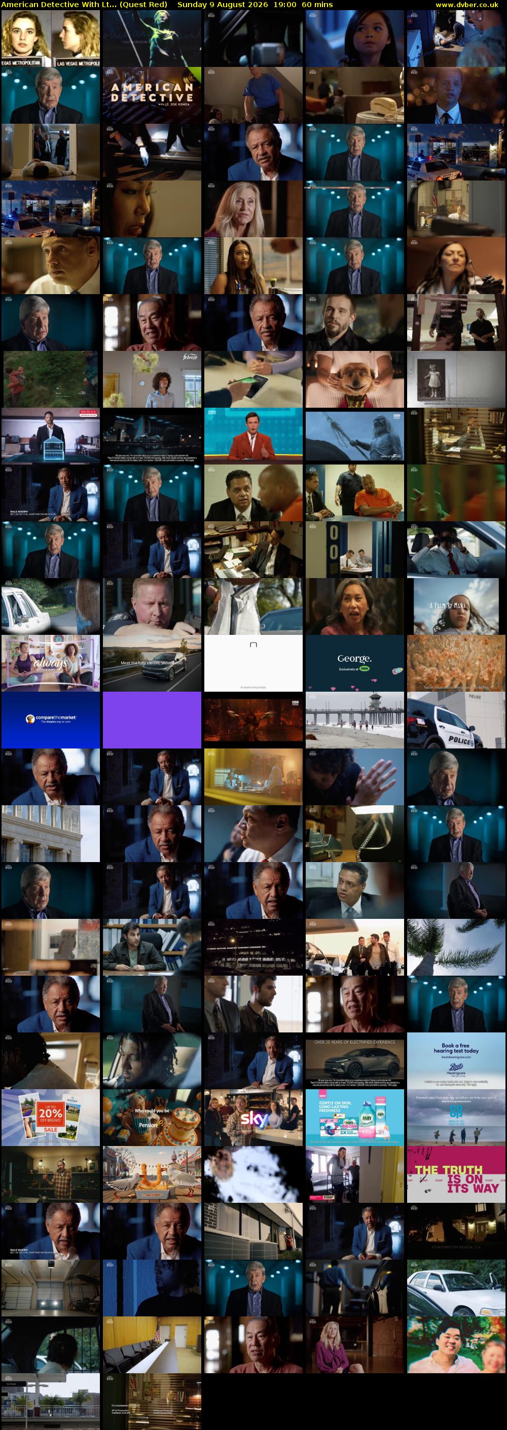 American Detective With Lt... (Quest Red) Sunday 9 August 2026 19:00 - 20:00
