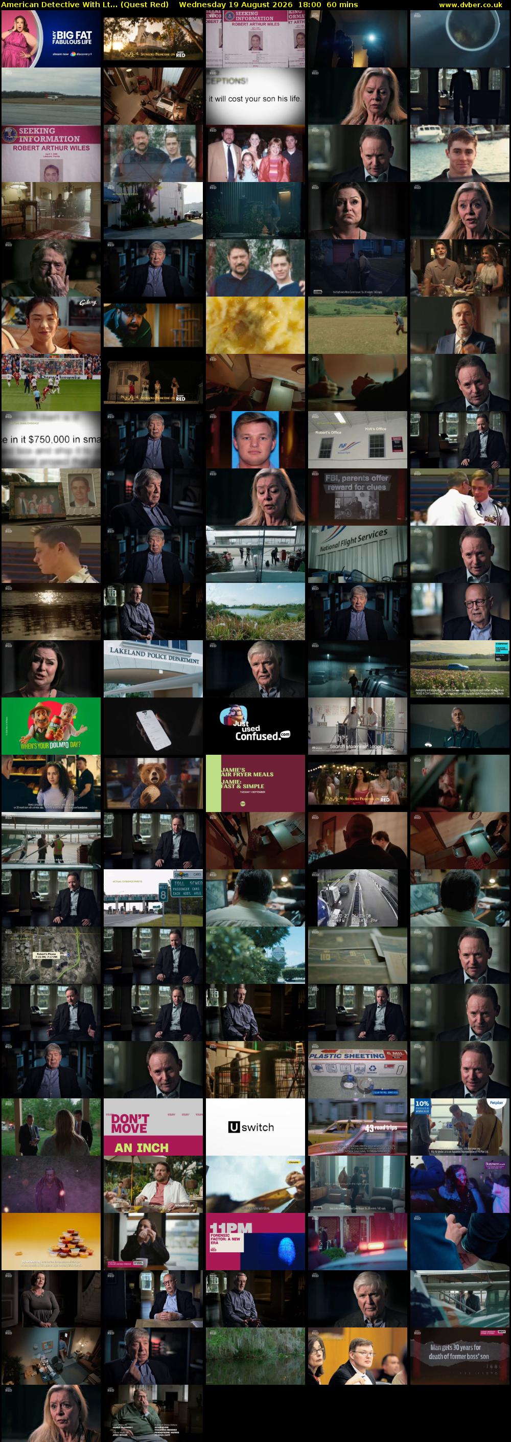 American Detective With Lt... (Quest Red) Wednesday 19 August 2026 18:00 - 19:00