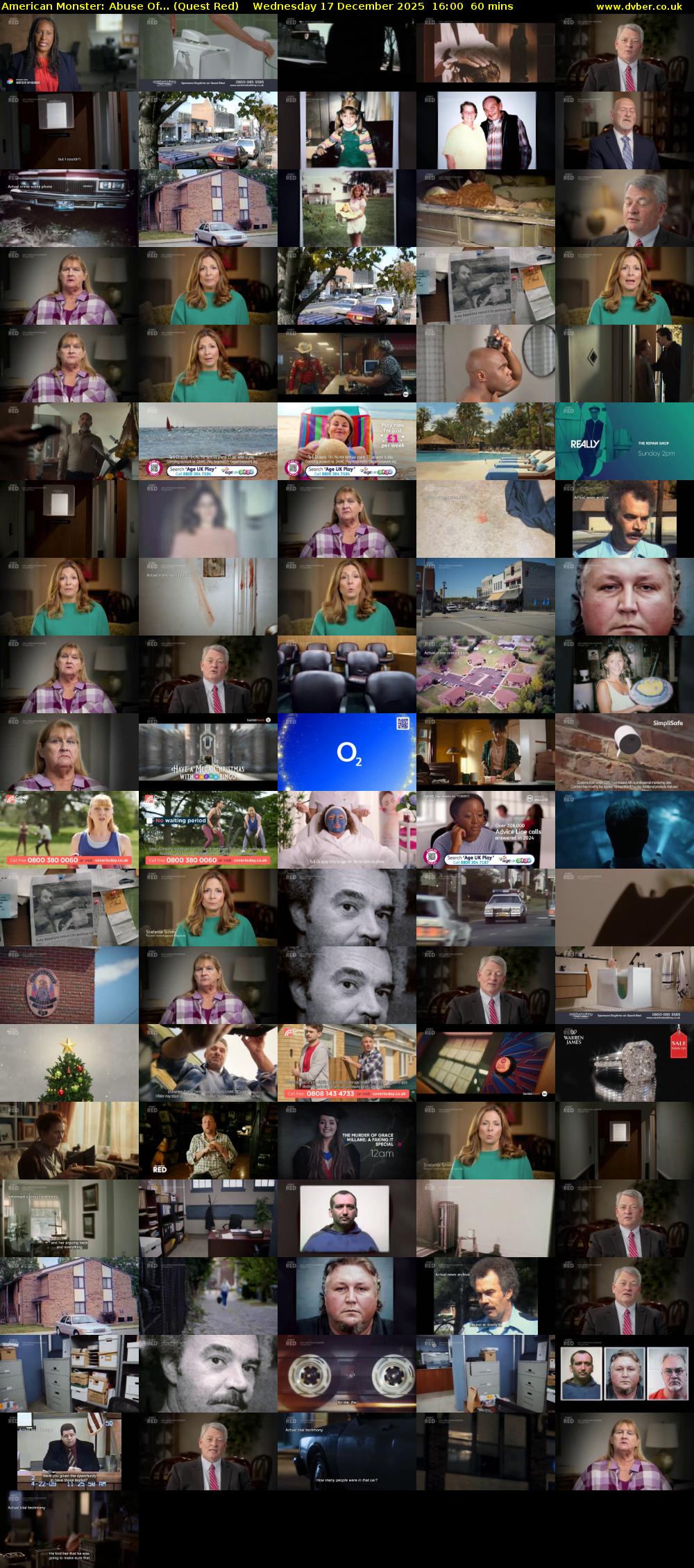 American Monster: Abuse Of... (Quest Red) Wednesday 17 December 2025 16:00 - 17:00