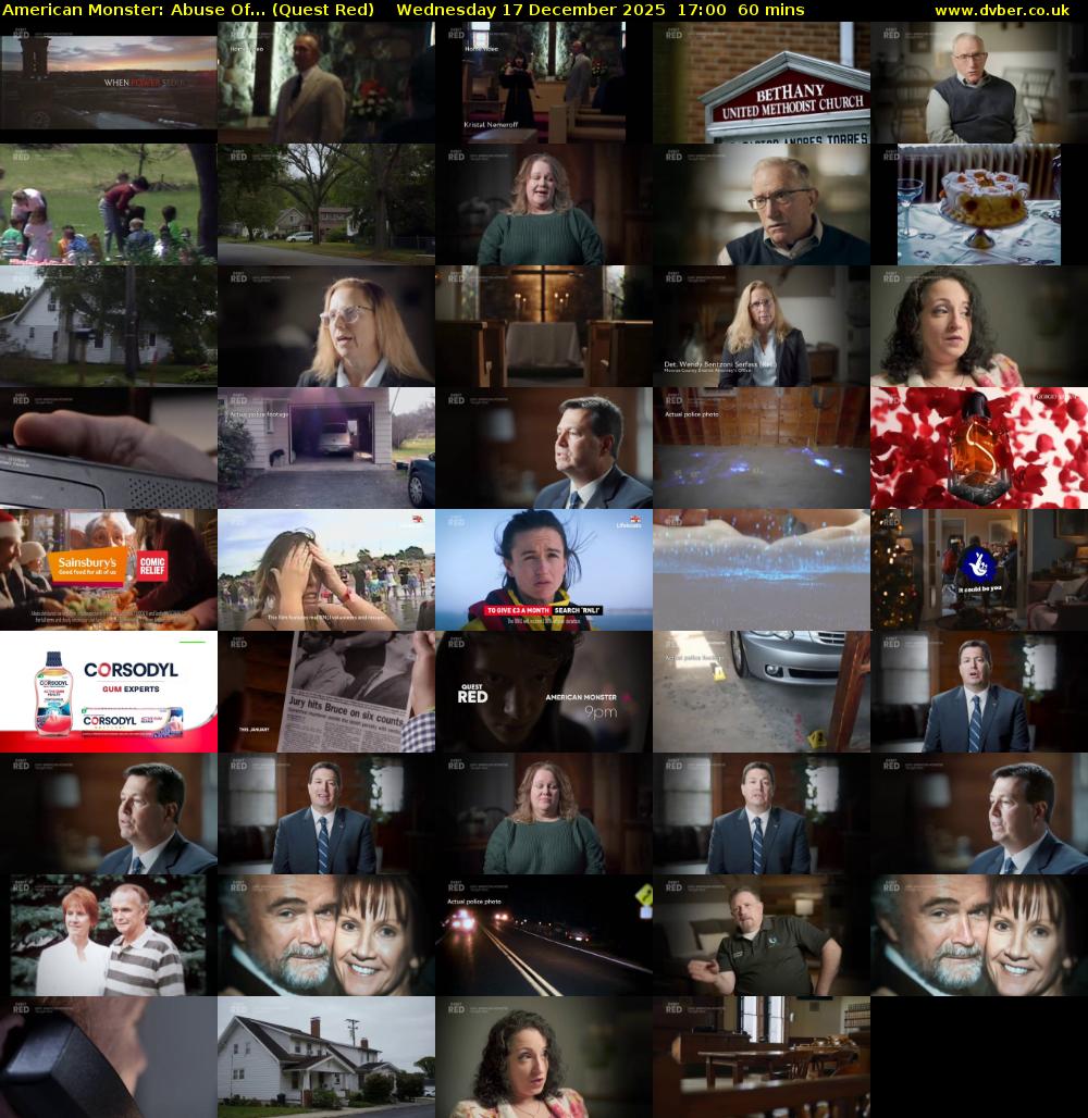 American Monster: Abuse Of... (Quest Red) Wednesday 17 December 2025 17:00 - 18:00