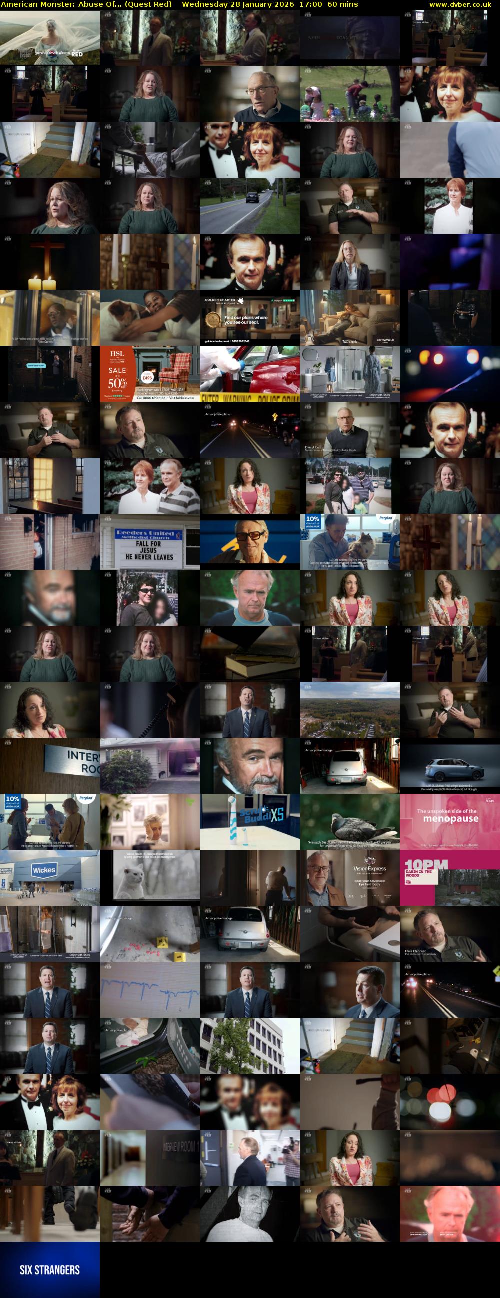 American Monster: Abuse Of... (Quest Red) Wednesday 28 January 2026 17:00 - 18:00