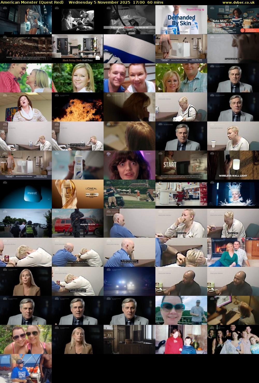 American Monster (Quest Red) Wednesday 5 November 2025 17:00 - 18:00