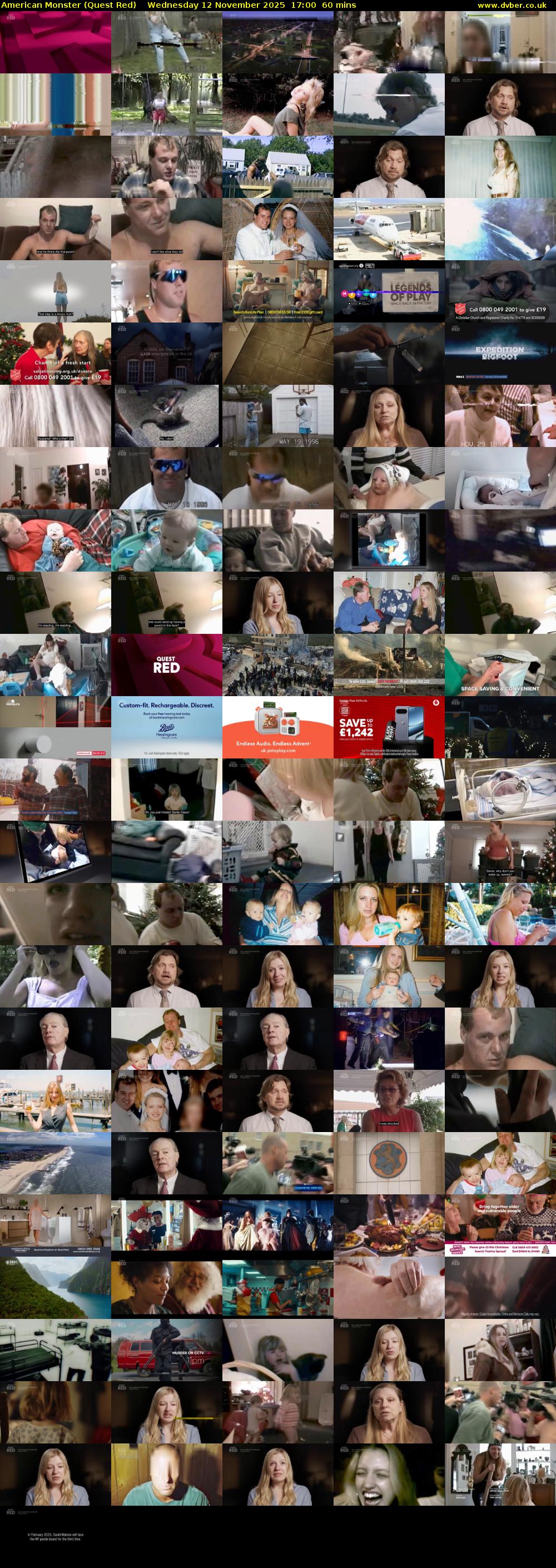 American Monster (Quest Red) Wednesday 12 November 2025 17:00 - 18:00