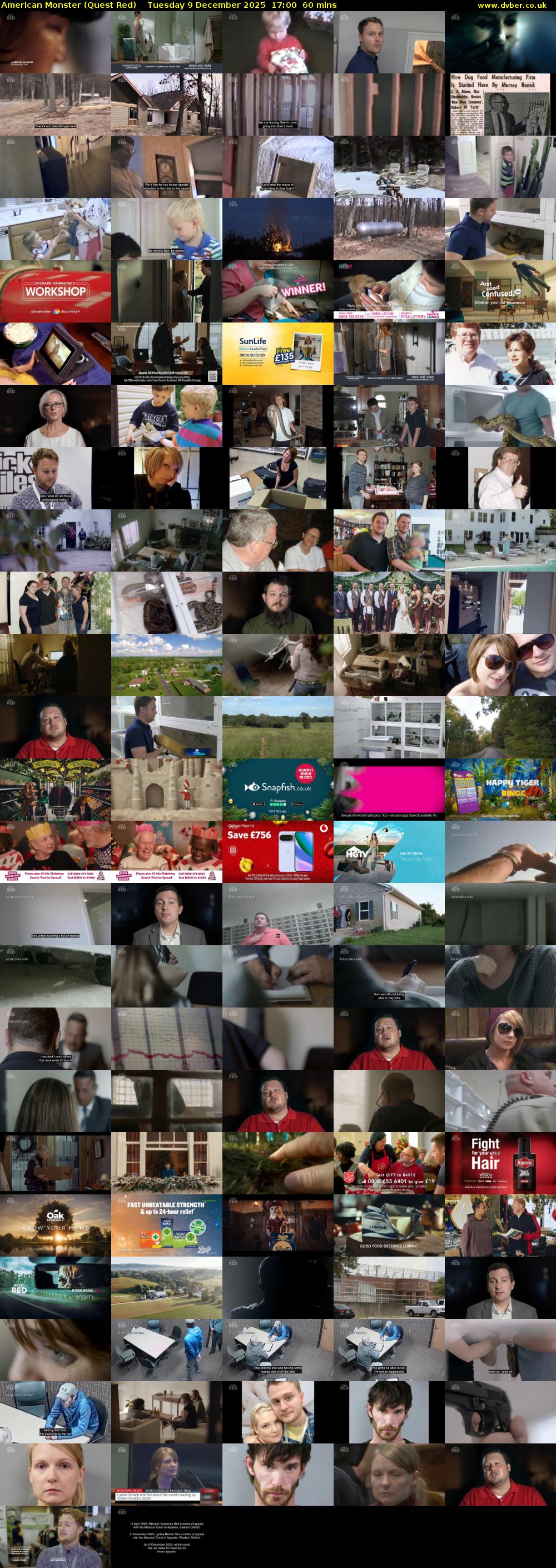 American Monster (Quest Red) Tuesday 9 December 2025 17:00 - 18:00