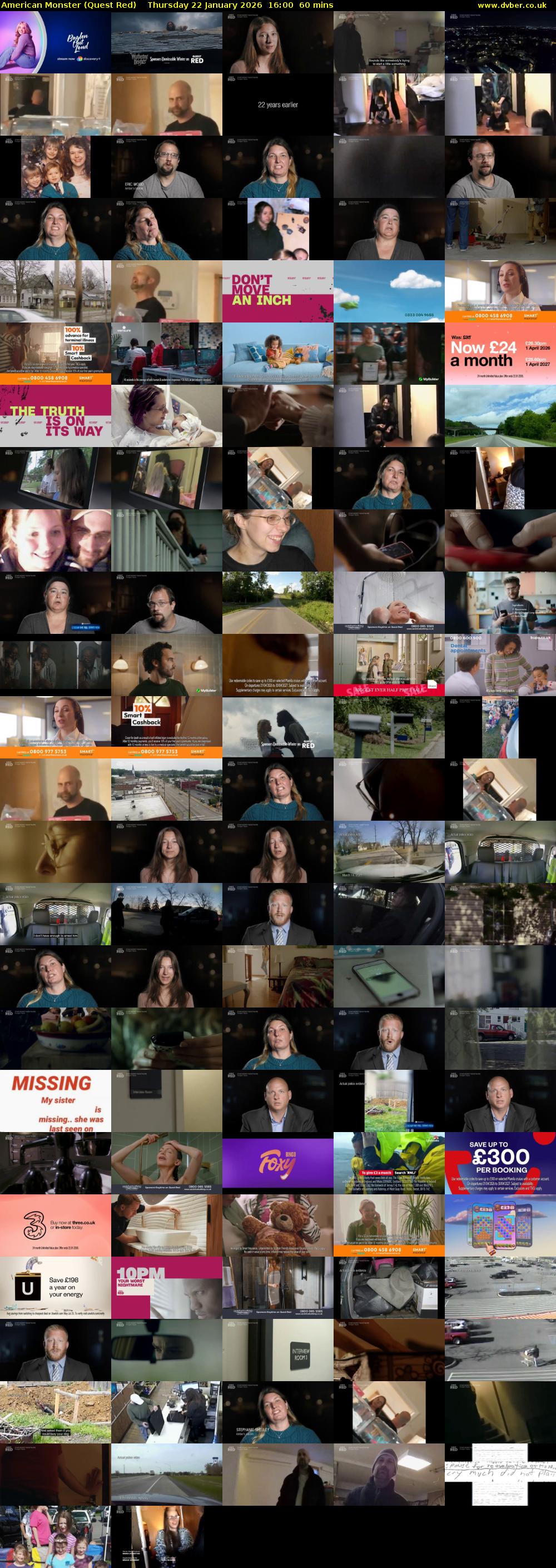 American Monster (Quest Red) Thursday 22 January 2026 16:00 - 17:00