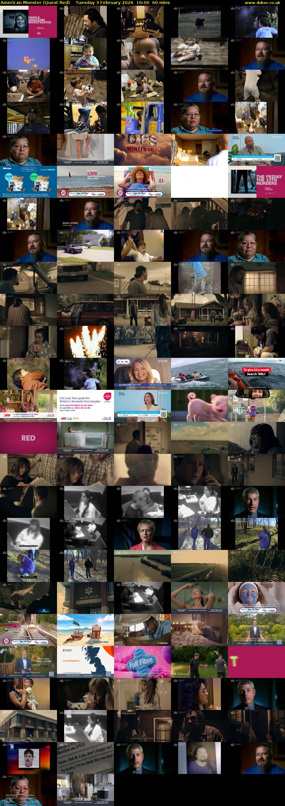 American Monster (Quest Red) Tuesday 3 February 2026 16:00 - 17:00