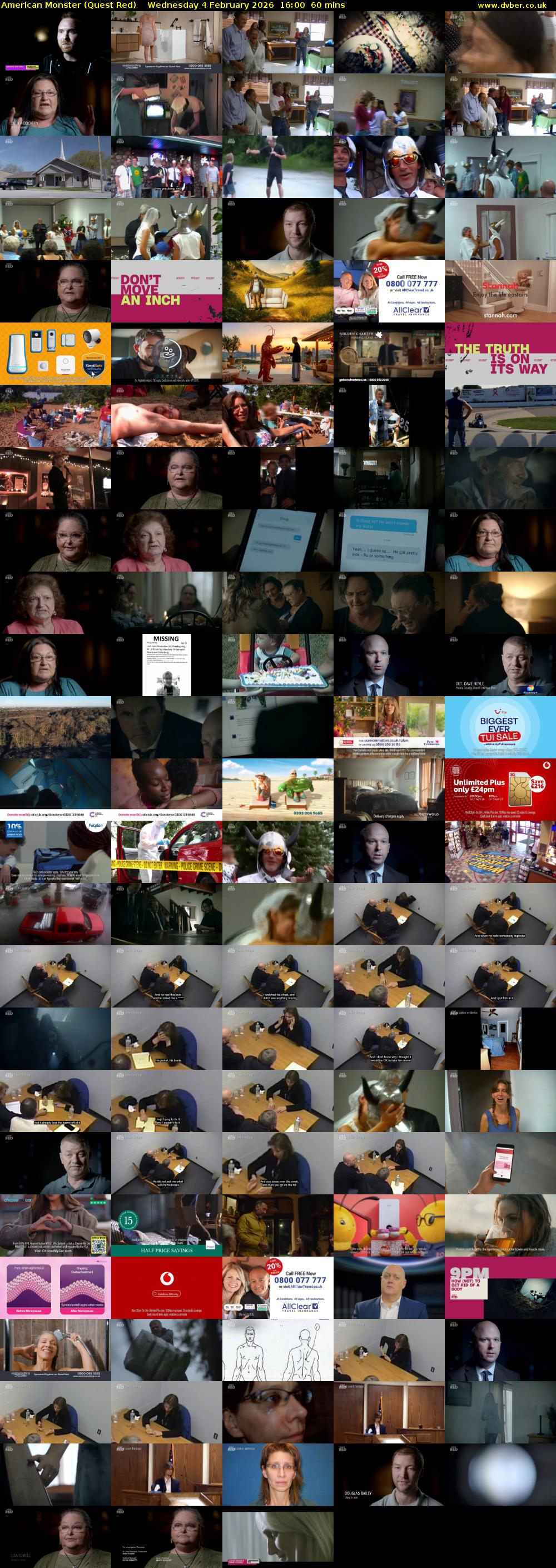 American Monster (Quest Red) Wednesday 4 February 2026 16:00 - 17:00