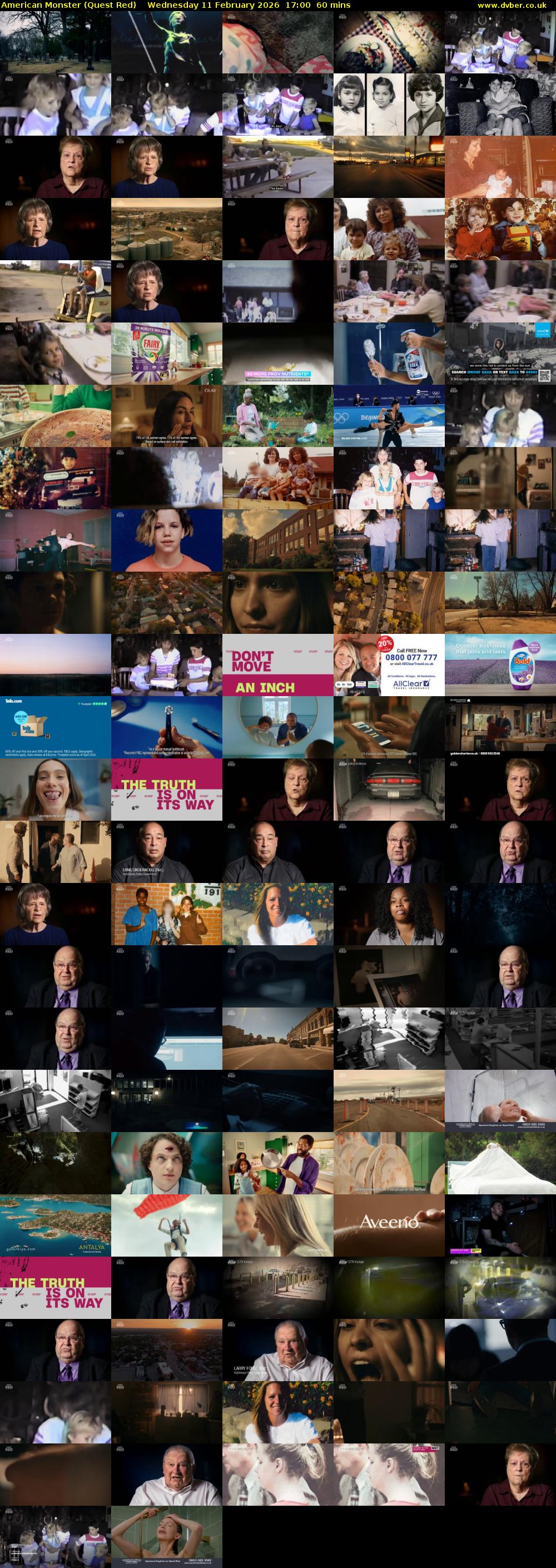 American Monster (Quest Red) Wednesday 11 February 2026 17:00 - 18:00