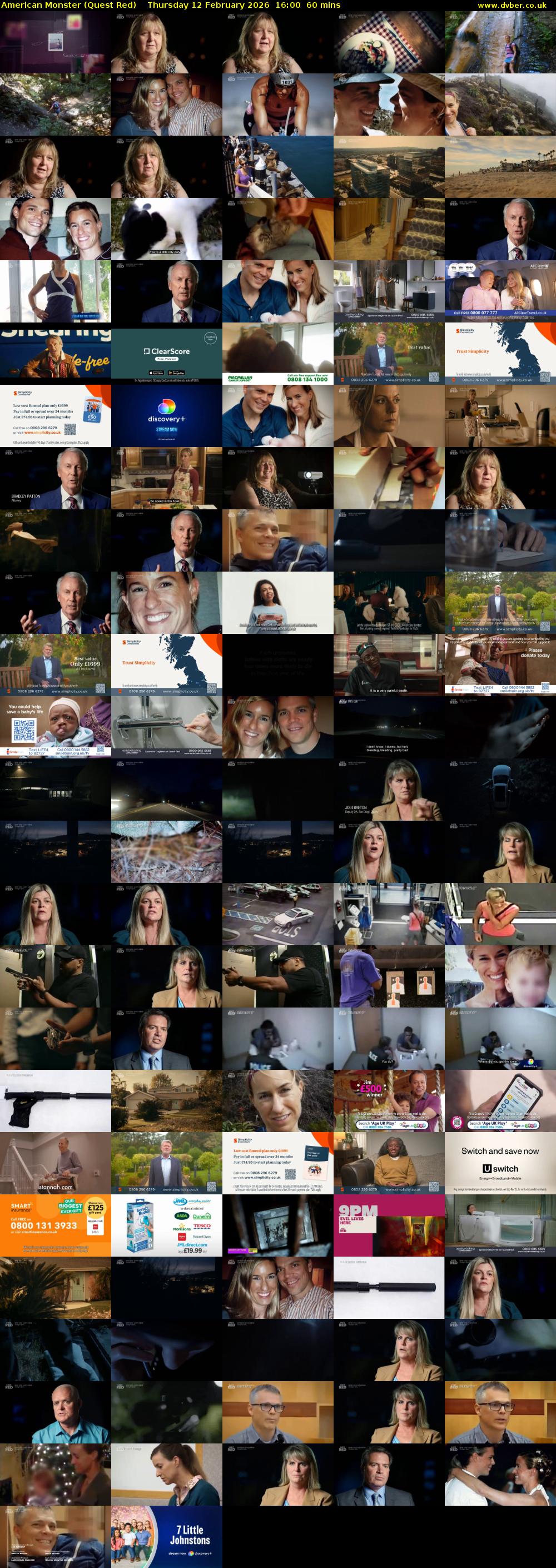 American Monster (Quest Red) Thursday 12 February 2026 16:00 - 17:00