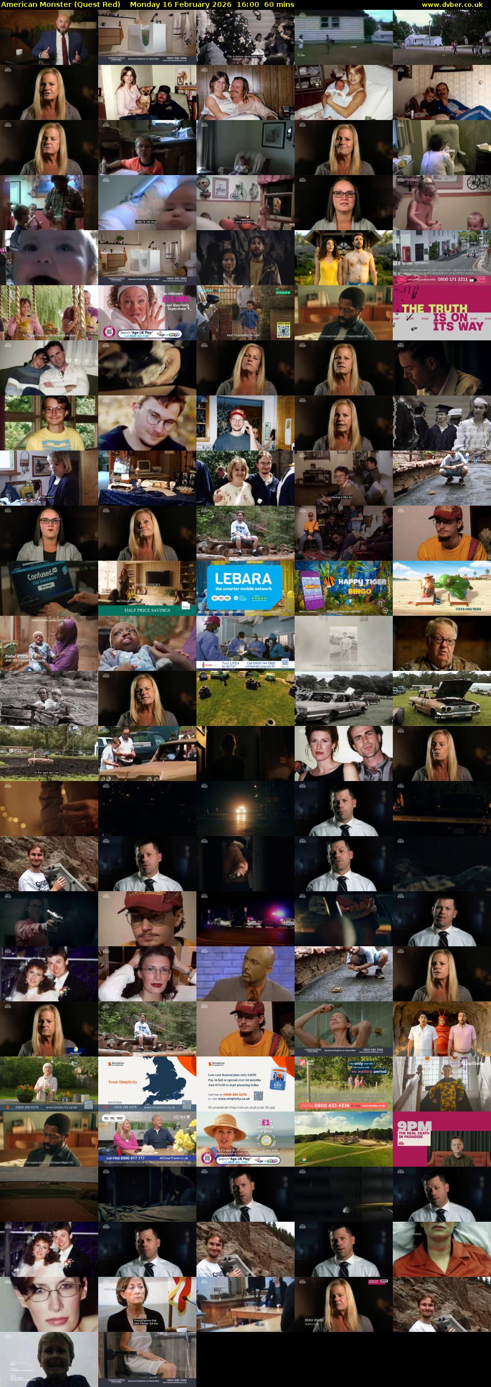 American Monster (Quest Red) Monday 16 February 2026 16:00 - 17:00