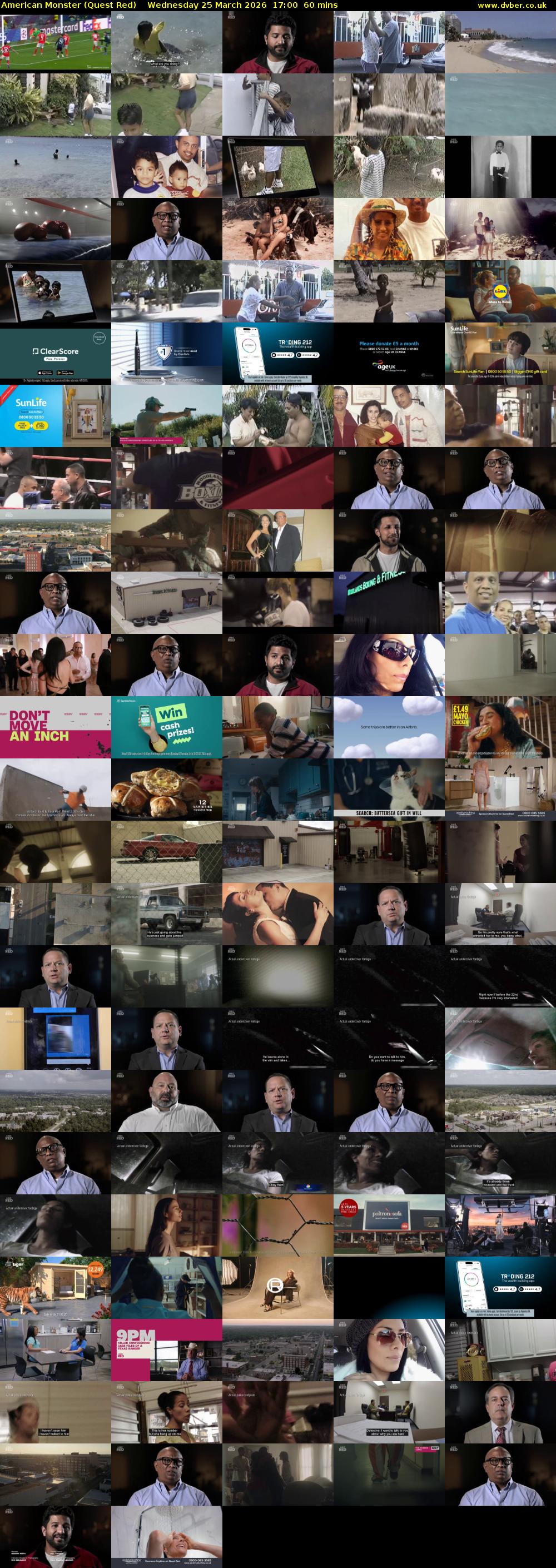 American Monster (Quest Red) Wednesday 25 March 2026 17:00 - 18:00