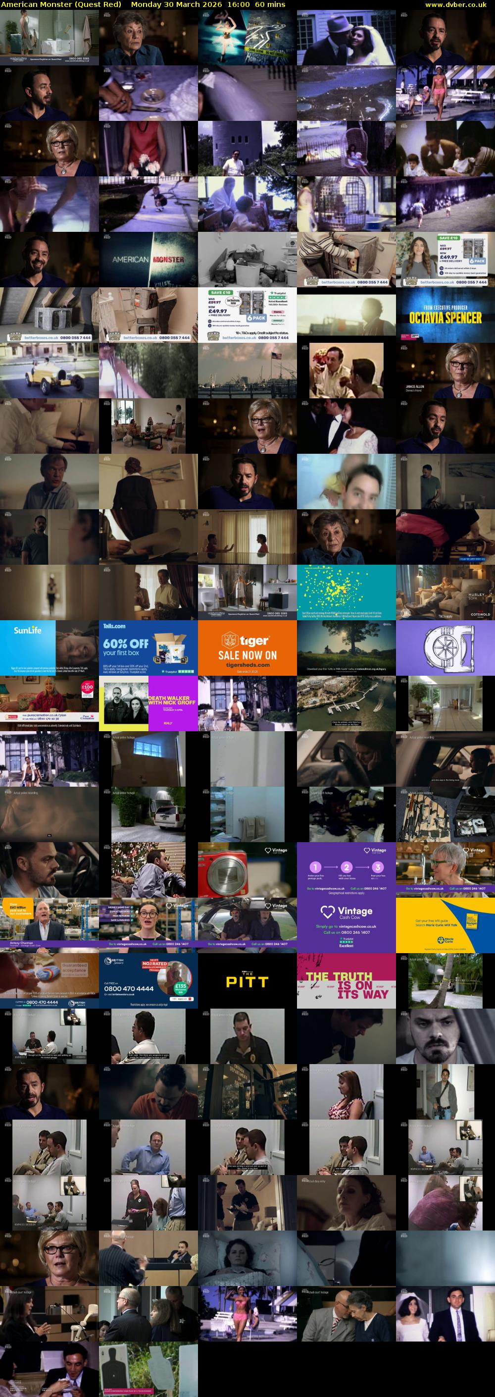 American Monster (Quest Red) Monday 30 March 2026 16:00 - 17:00