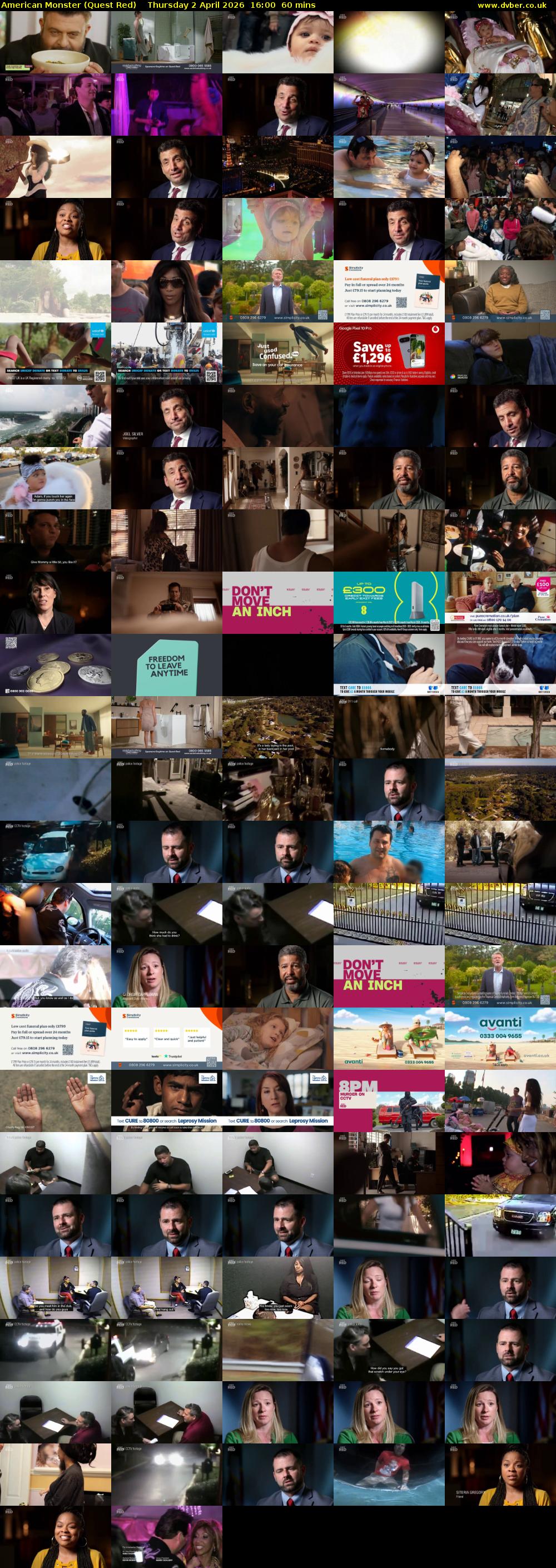 American Monster (Quest Red) Thursday 2 April 2026 16:00 - 17:00