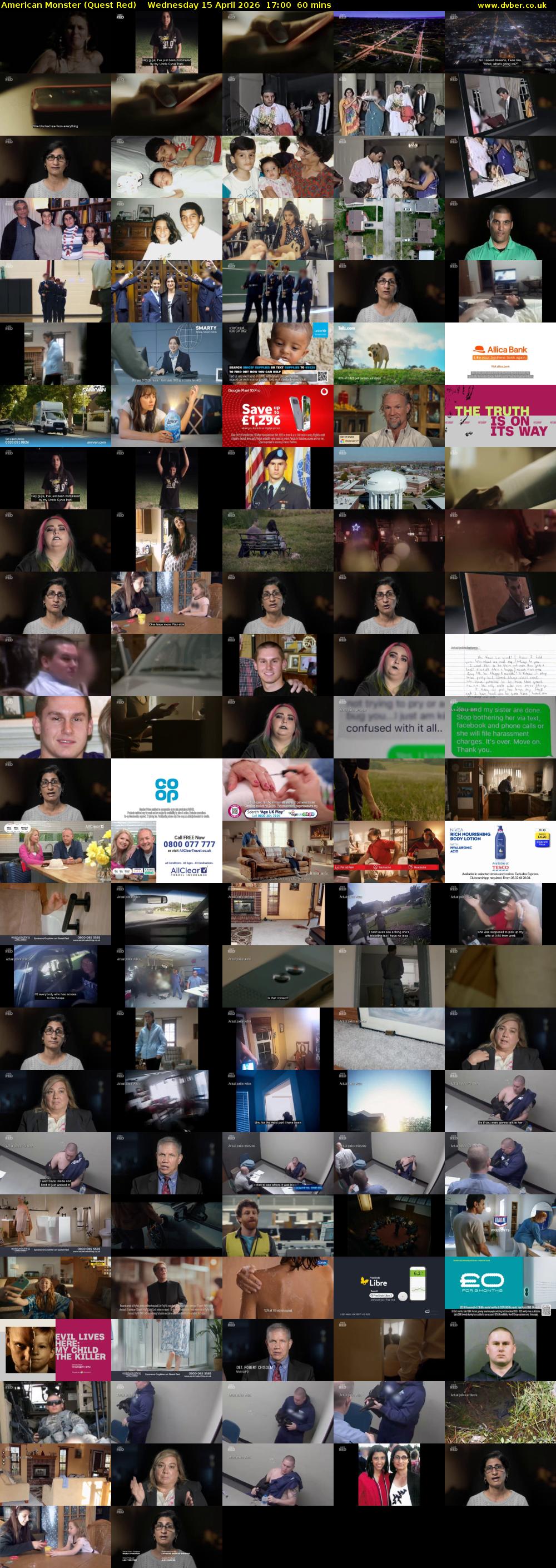 American Monster (Quest Red) Wednesday 15 April 2026 17:00 - 18:00