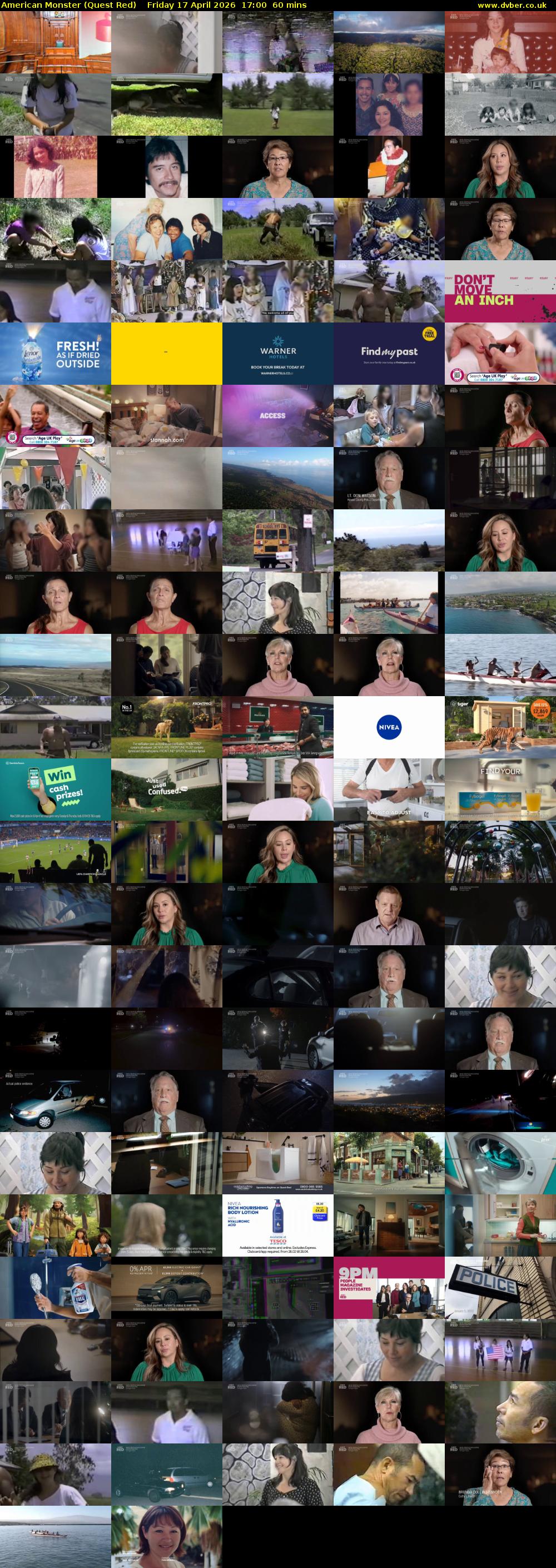 American Monster (Quest Red) Friday 17 April 2026 17:00 - 18:00