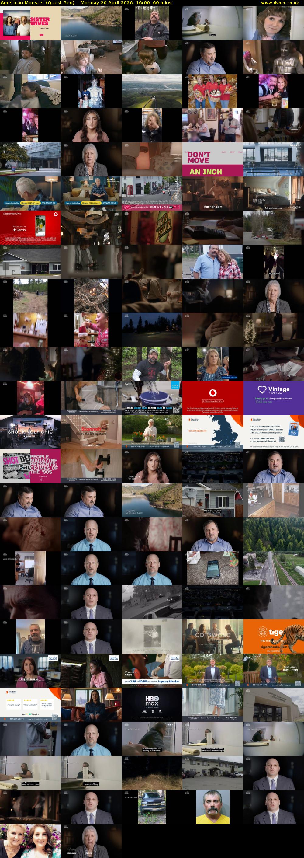 American Monster (Quest Red) Monday 20 April 2026 16:00 - 17:00