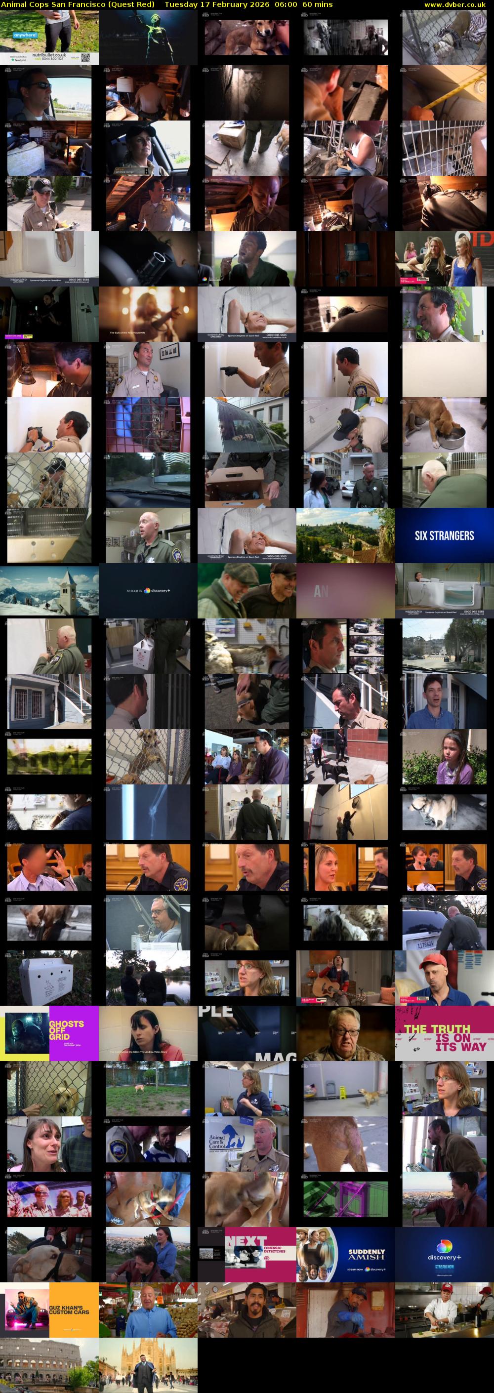 Animal Cops San Francisco (Quest Red) Tuesday 17 February 2026 06:00 - 07:00