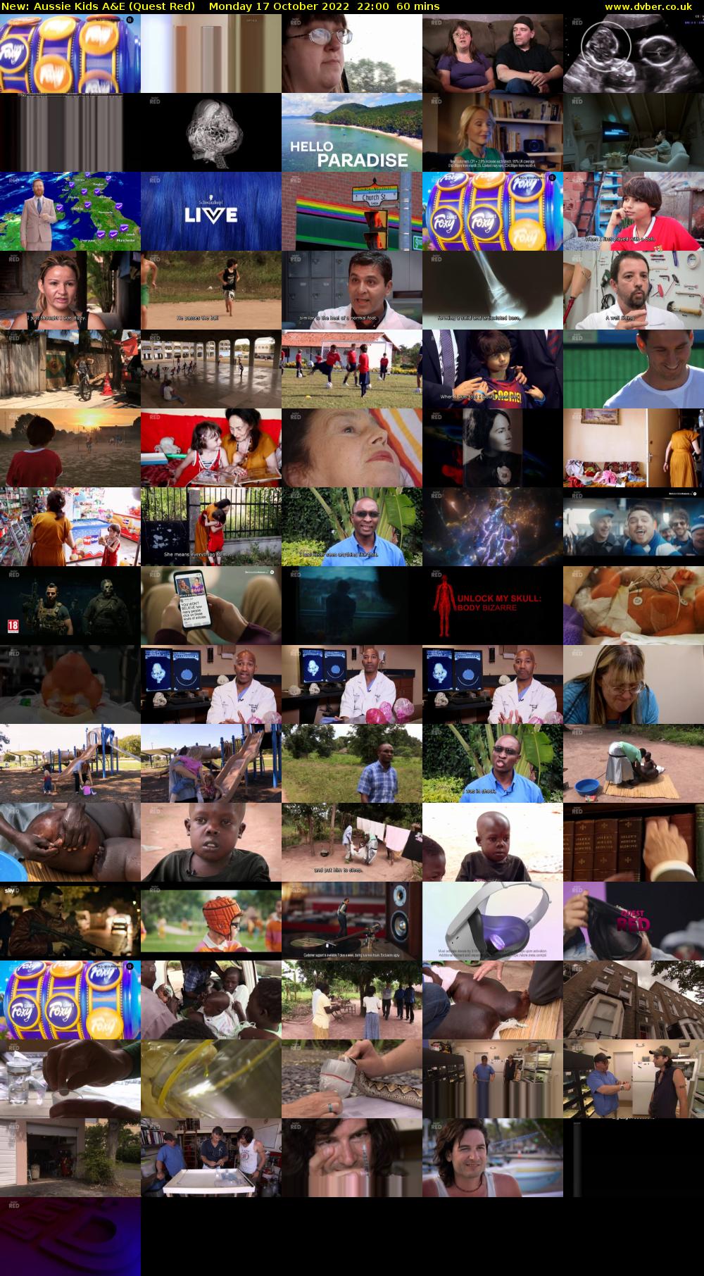 Aussie Kids A&E (Quest Red) Monday 17 October 2022 22:00 - 23:00