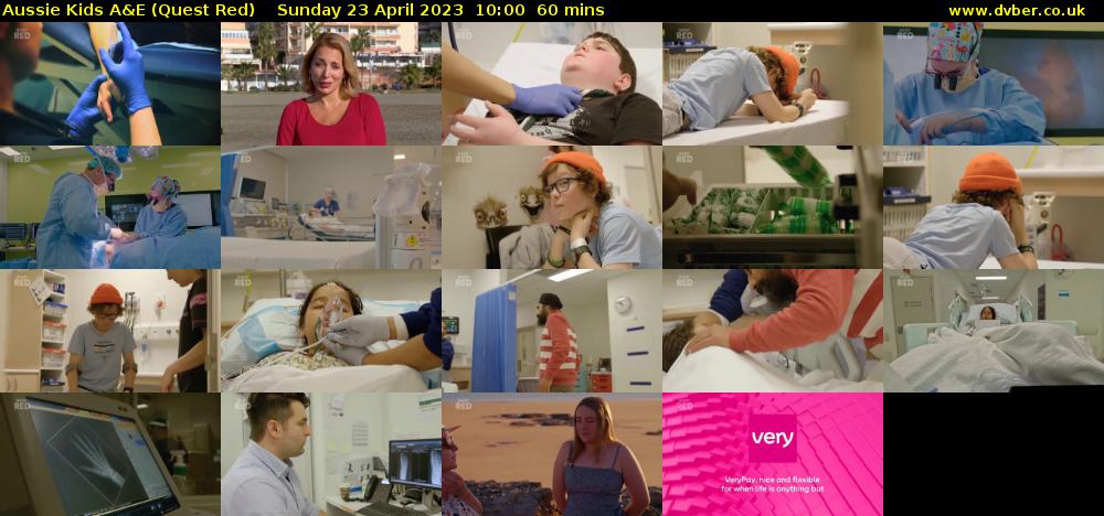 Aussie Kids A&E (Quest Red) Sunday 23 April 2023 10:00 - 11:00