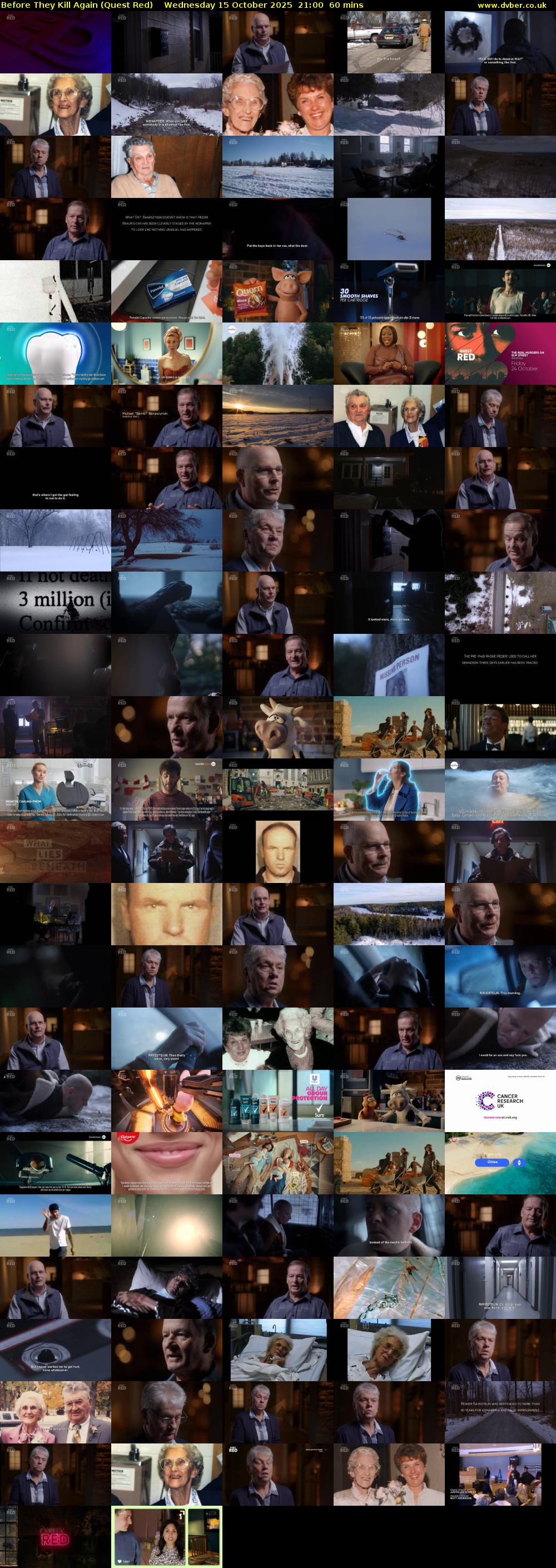 Before They Kill Again (Quest Red) Wednesday 15 October 2025 21:00 - 22:00