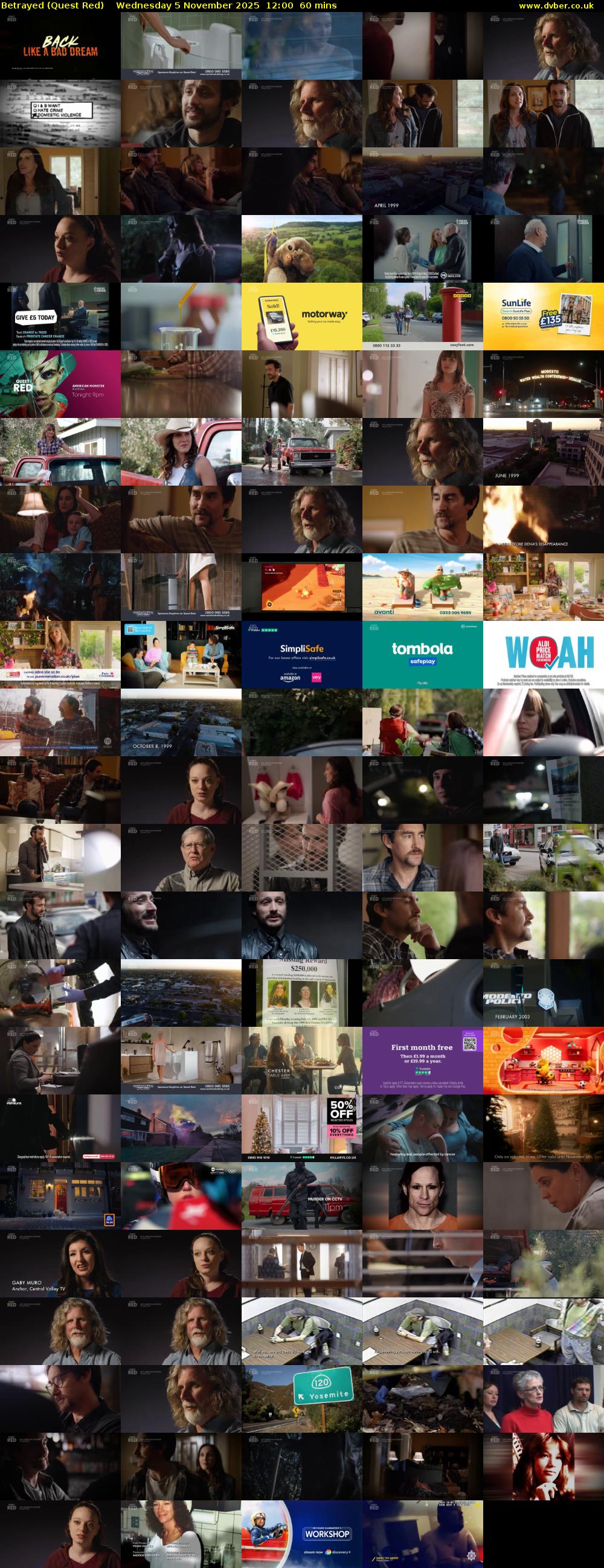 Betrayed (Quest Red) Wednesday 5 November 2025 12:00 - 13:00