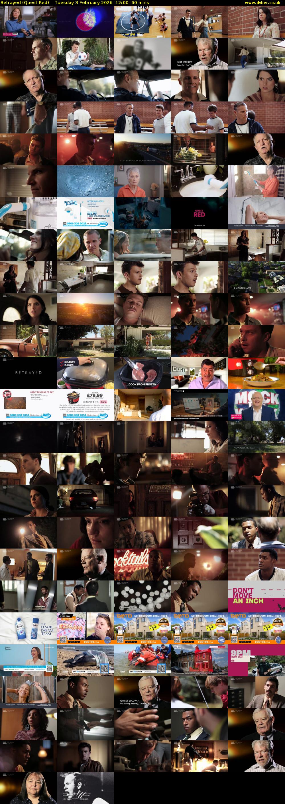 Betrayed (Quest Red) Tuesday 3 February 2026 12:00 - 13:00