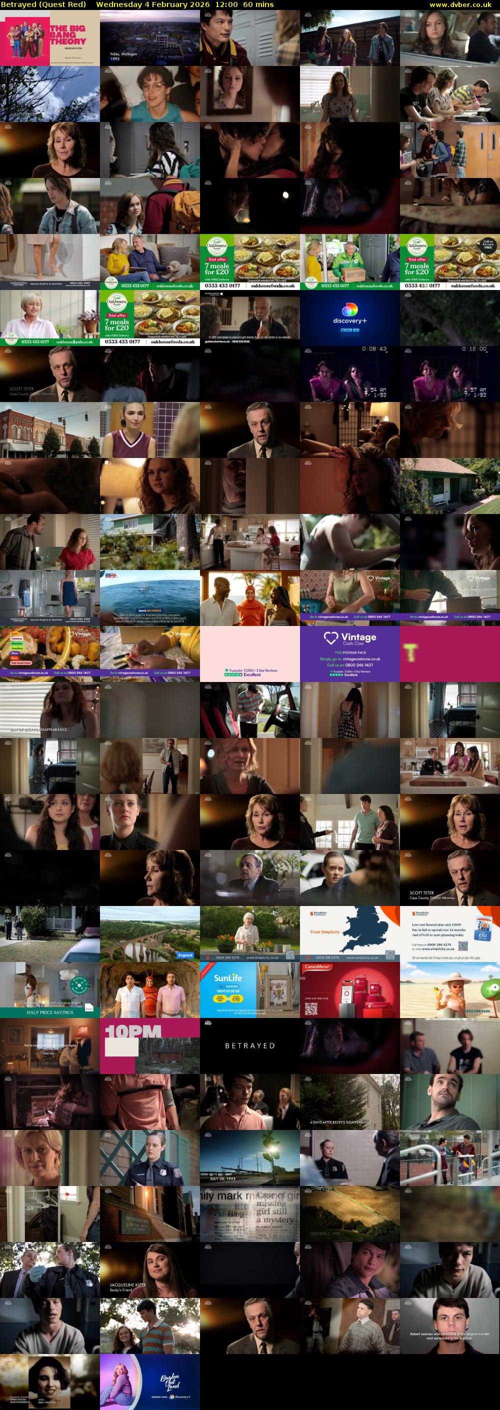 Betrayed (Quest Red) Wednesday 4 February 2026 12:00 - 13:00