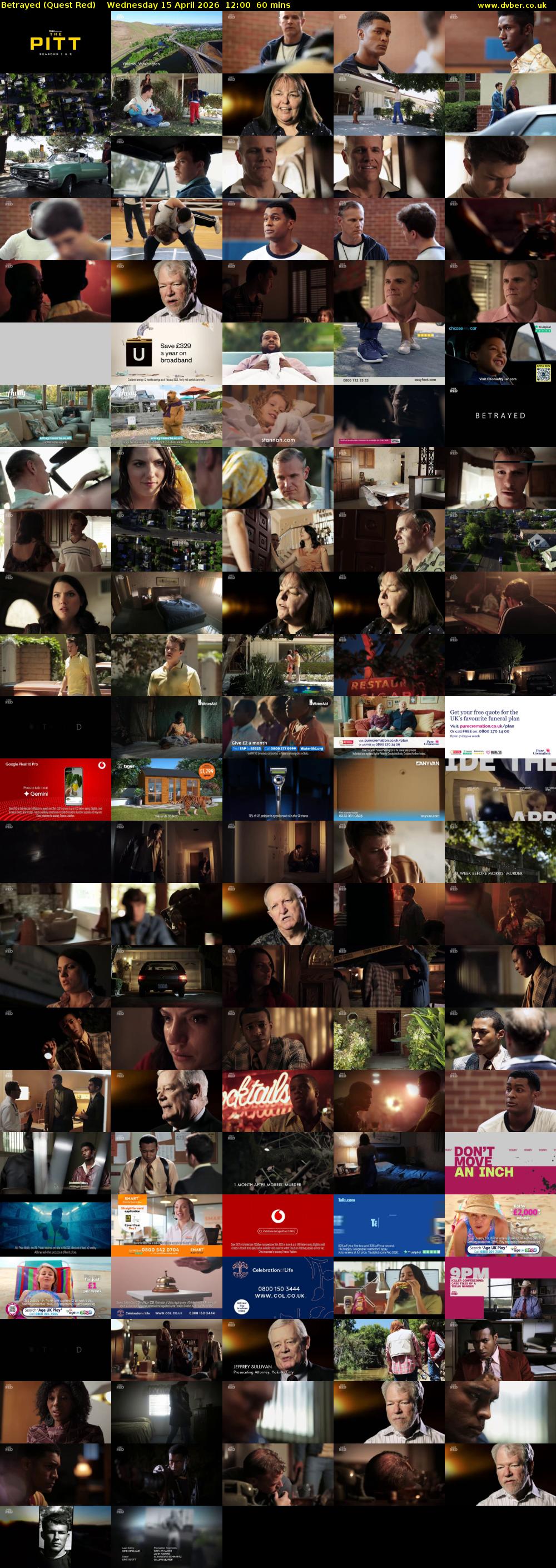 Betrayed (Quest Red) Wednesday 15 April 2026 12:00 - 13:00