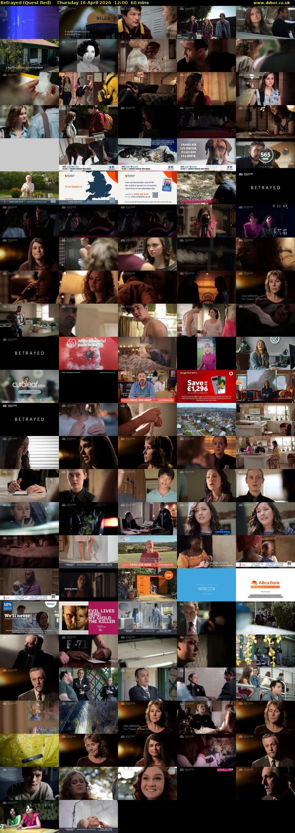 Betrayed (Quest Red) Thursday 16 April 2026 12:00 - 13:00