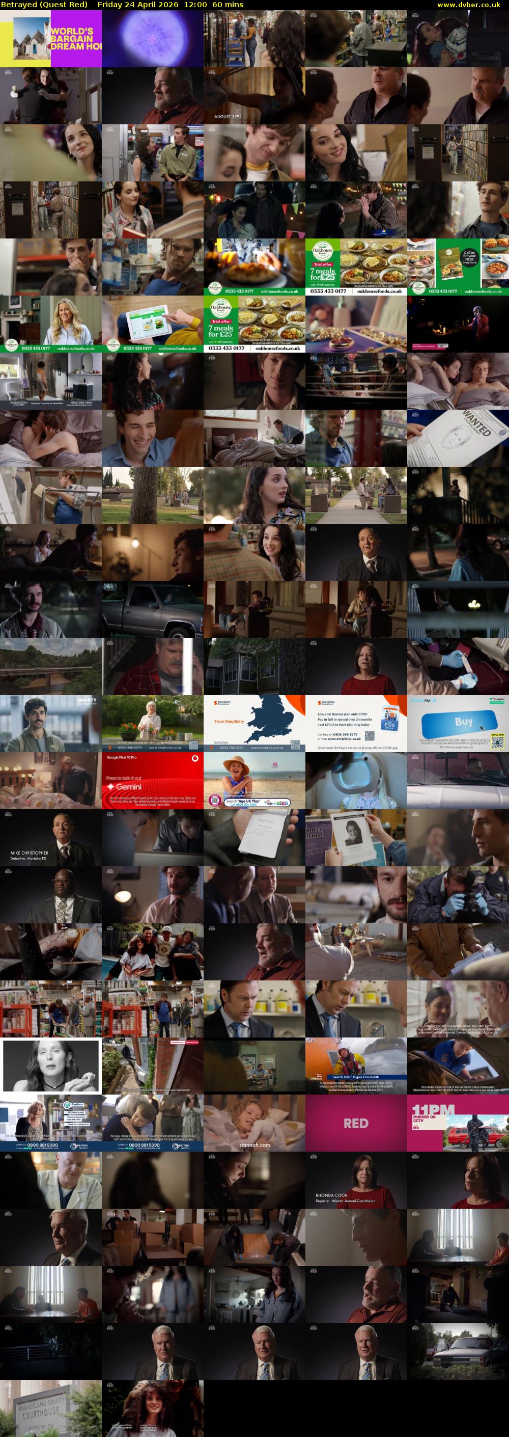Betrayed (Quest Red) Friday 24 April 2026 12:00 - 13:00