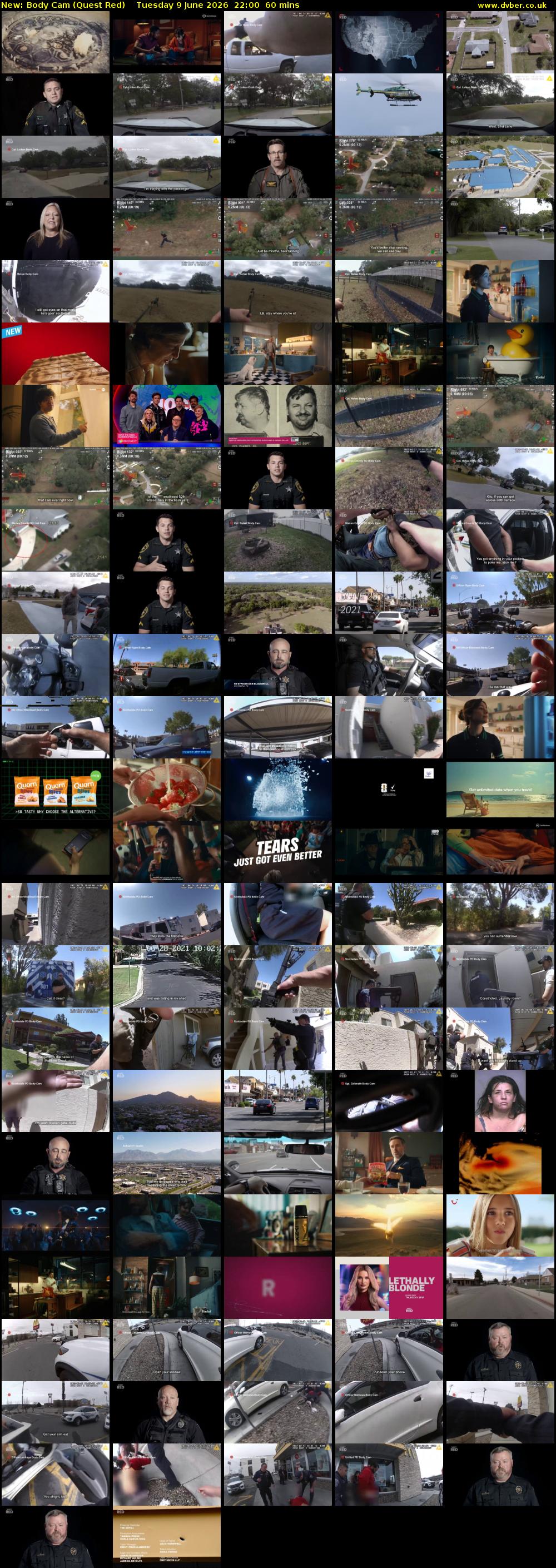 Body Cam (Quest Red) Tuesday 9 June 2026 22:00 - 23:00