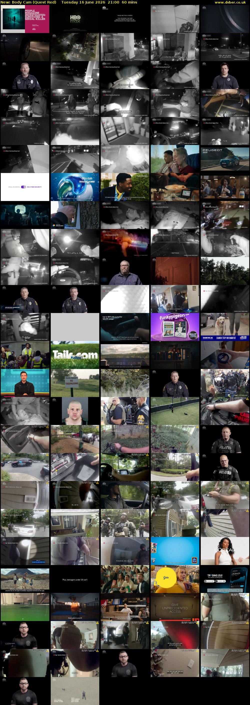 Body Cam (Quest Red) Tuesday 16 June 2026 21:00 - 22:00