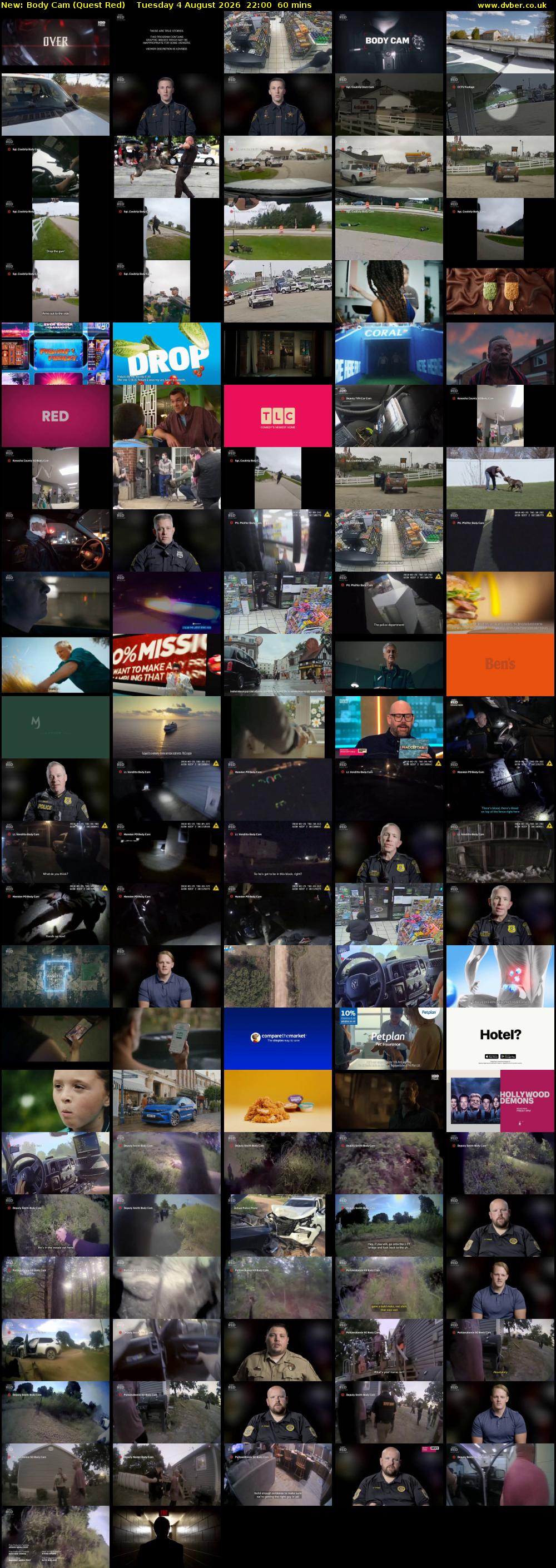 Body Cam (Quest Red) Tuesday 4 August 2026 22:00 - 23:00