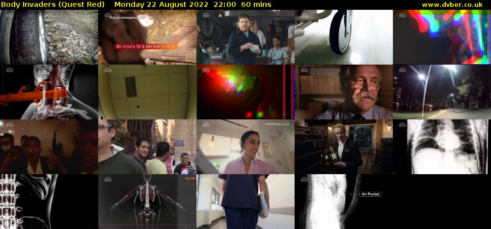 Body Invaders (Quest Red) Monday 22 August 2022 22:00 - 23:00